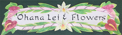 Logo for ‘Ohana Lei & Flowers Logo for ‘Ohana Lei & Flowers