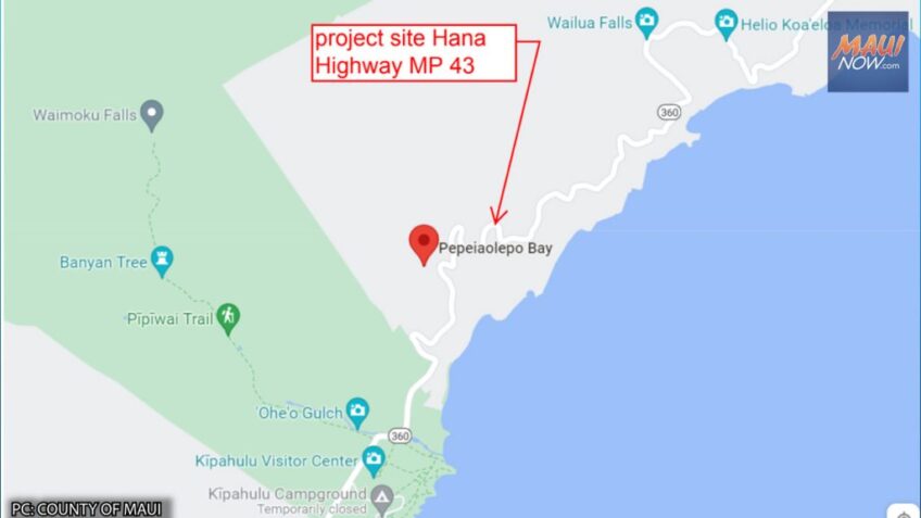 POSTPONED – Mahalawa Bridge Work to Disrupt Hāna Highway Traffic, Dec. 3-6