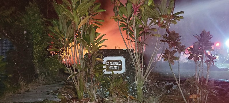 Crumbling St. Gabriel Mission in Keanae, Maui, burns down