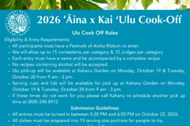 Get your recipes dusted off… Festivals of Aloha Cook-off coming soon!