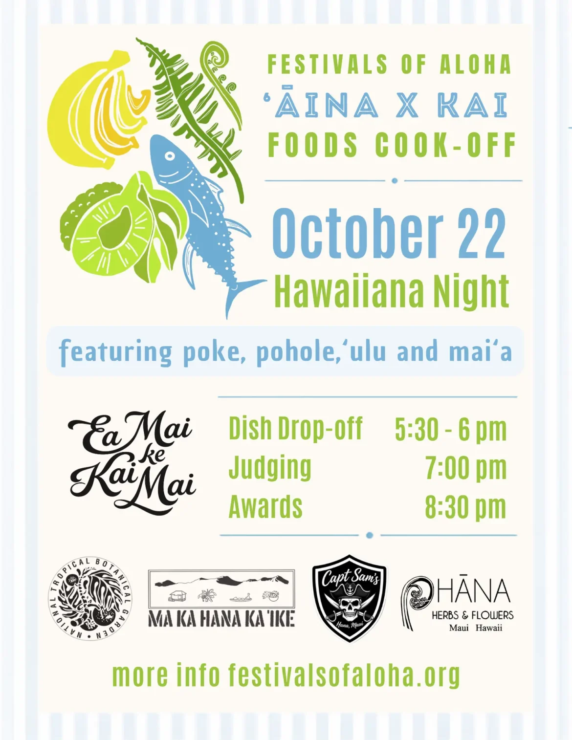 Festivals of Aloha Cookoff at Hawaiiana Night on Thursday